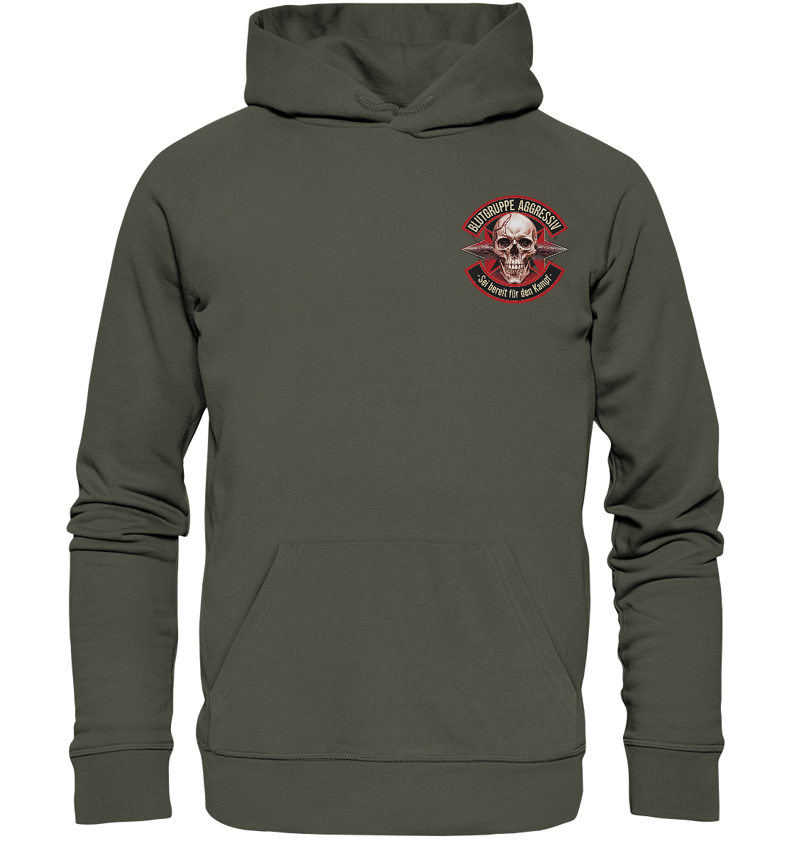 Blutgruppe Aggressiv - Basic Hoodie